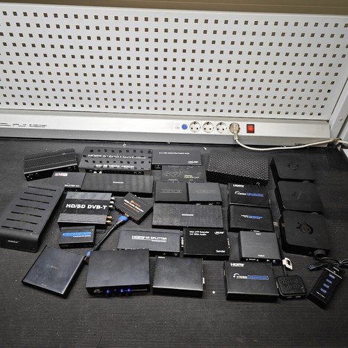 Lot of 28 Video/Audio Splitters & USB Hubs - For Parts/Repair