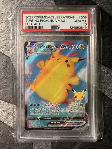 Surfing Pikachu VMAX graded PSA 10 for sale on eBay