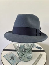 Tino Bailey Wool Hat.. Fedora. Indigo Blue. MEDIUM