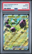 2025 POKEMON DRI EN-DESTINED RIVALS 023 ARBOLIVA EX PSA 10