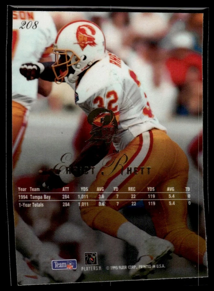 1995 Flair #208 Errict Rhett - Image 2 of 2