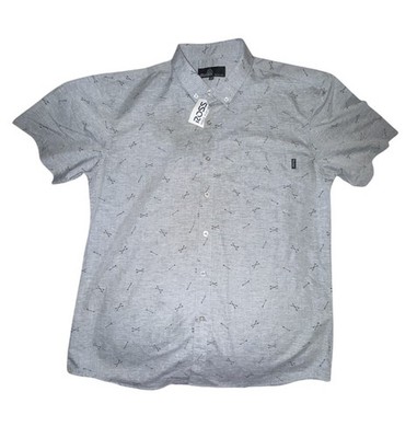 Molokai Surf Co Men's Gray Short Sleeve Arrow  Shirt Size XXL New With Tags