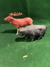 Vintage CELLULOID Buffalo  Reindeer Figures Japan