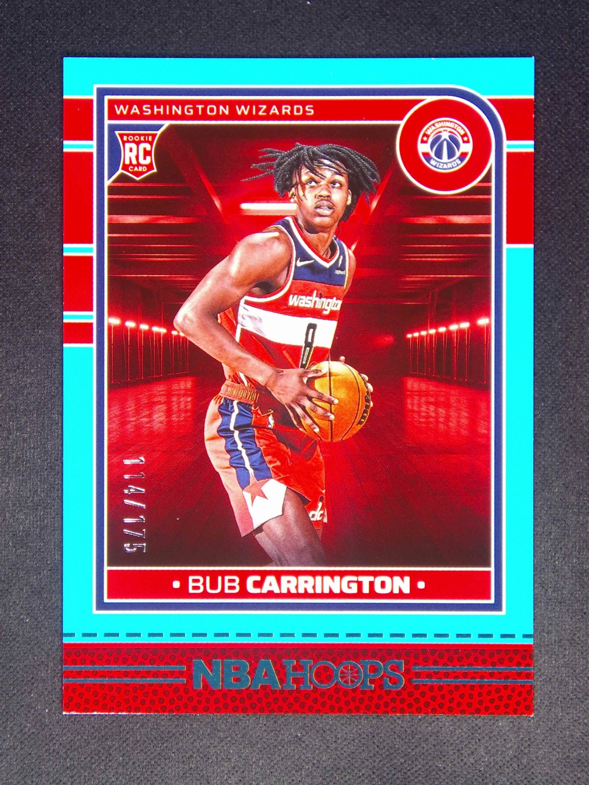 2024-25 Panini Hoops Bub Carrington #244 RC Rookie Teal /175