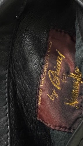 $25k Brioni Fur Black Bomber Jacket Italy Stunning Leather Lined Reversible image 11