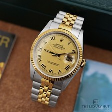 Rolex Datejust 16233 - 1996, Serviced 2026 - Box & Papers 36mm Champagne Roma...