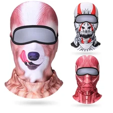 UV Protection Balaclava Thin Fleece Ski Mask Halloween Skull Full Face Mask
