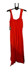 Vince Camuto Lobster Red Maxi Sun Dress Women's XL 56.5" Long New