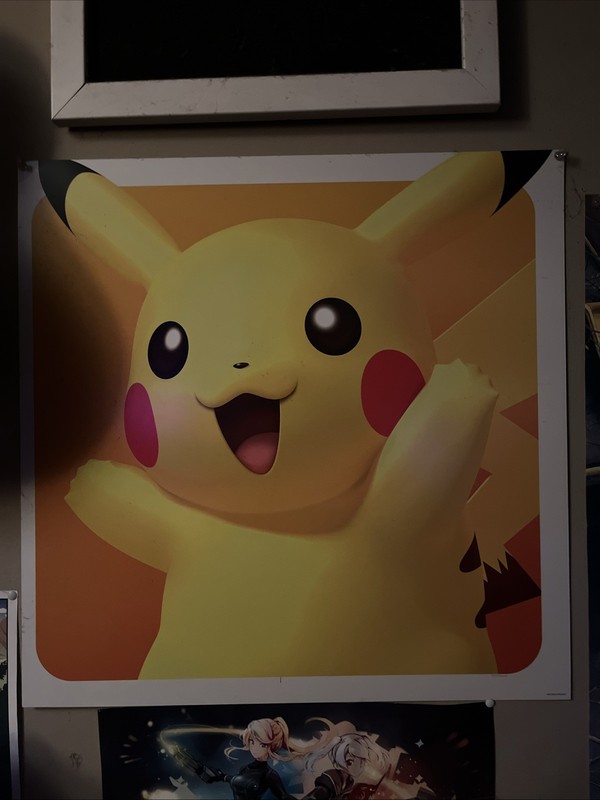 Toys R Us Exclusive Nintendo Pokemon Pikachu 48" x 48"  Display Cardboard Sign
