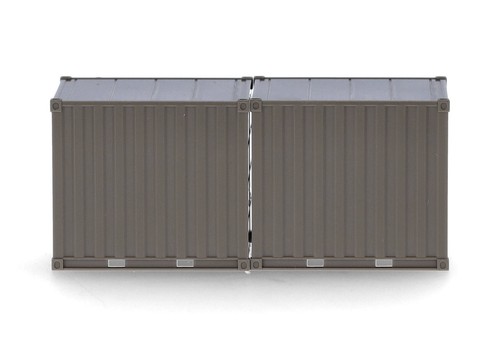 HERPA, Container 10 pieds gris - 2 pièces, échelle 1/87, HER747110 - Imagen 3 de 5