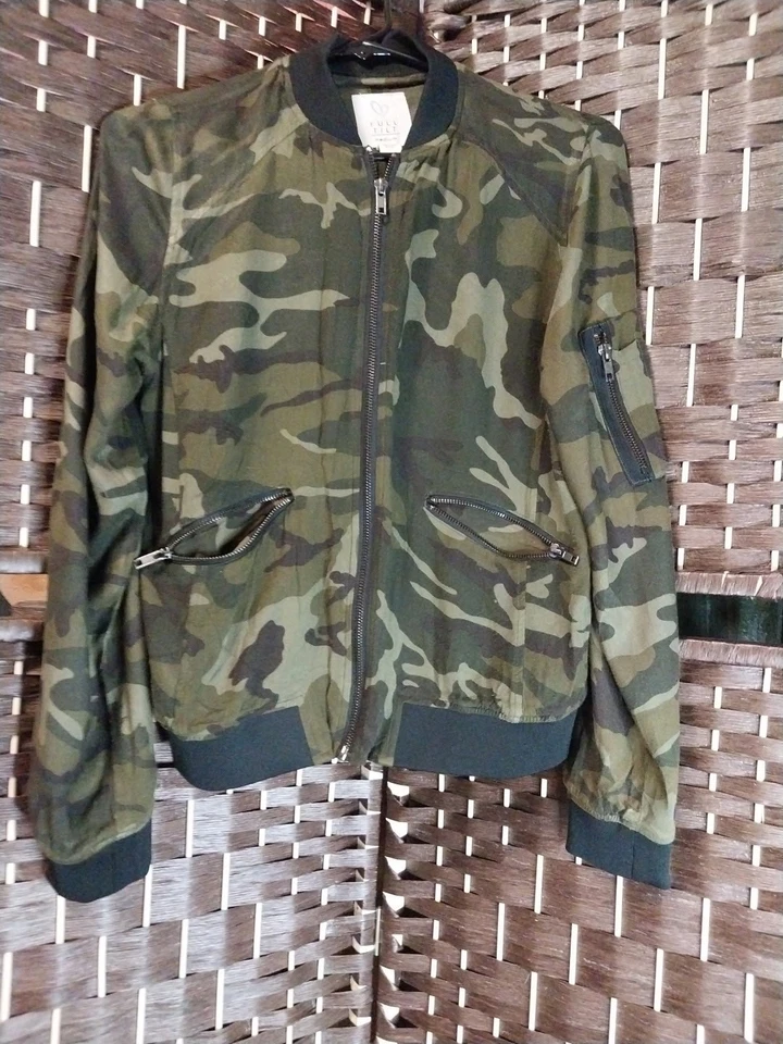 Полный наклон женщин камуфляж молнии куртка размер M армия зеленый молнии на рукав - Изображение 3 из 4