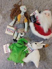 Disney Store Bean Bags THE NIGHTMARE BEFORE CHRISTMAS Plush NWT LOT OF 4