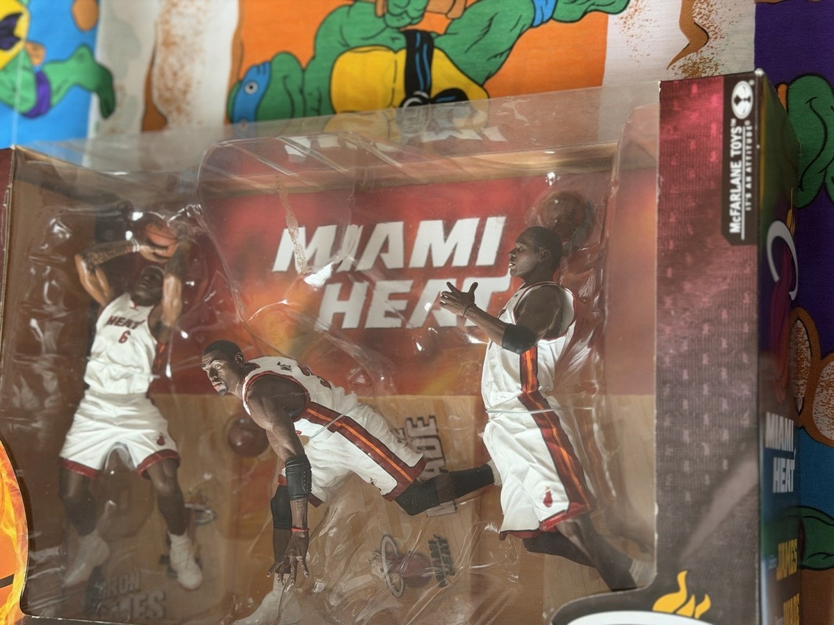 McFarlane Miami Heat LeBron James, Dwyane Wade, Chris Bosh Figures