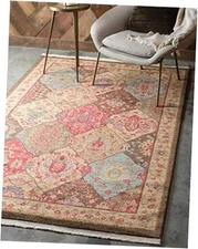  Edinburgh Collection Area Rug - Tulip (5' 1" x 8' Rectangle Multi/Tan) 
