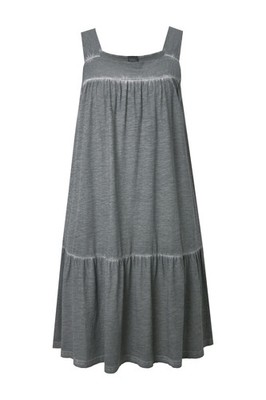 Ulla Popken Damen große Größen Jerseykleid cold dyed A Linie Rundhals