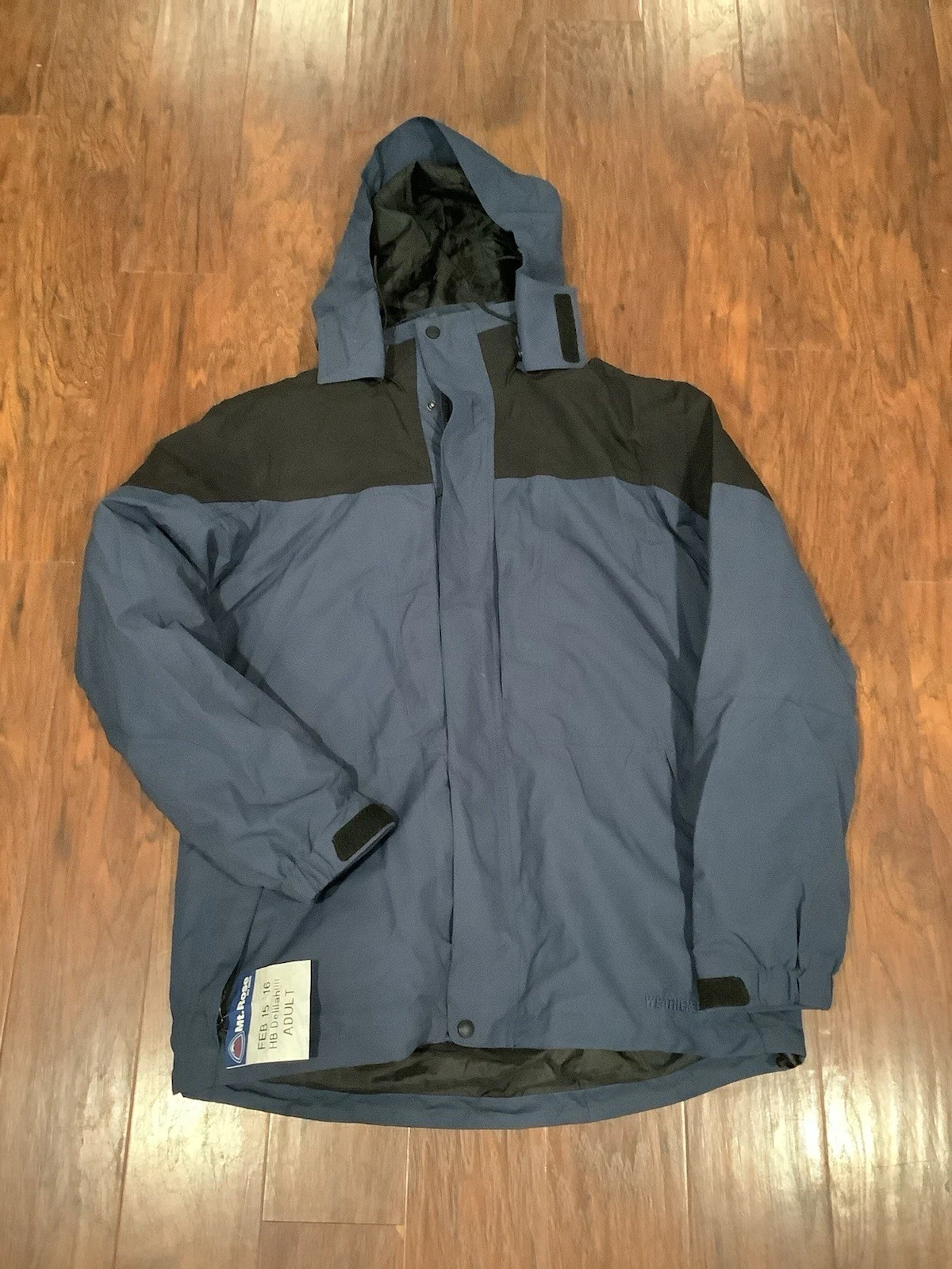 EDDIE BAUER WEATHEREDGE Men's M Navy Blue Parka Jacket Coat INSULATED SHELL