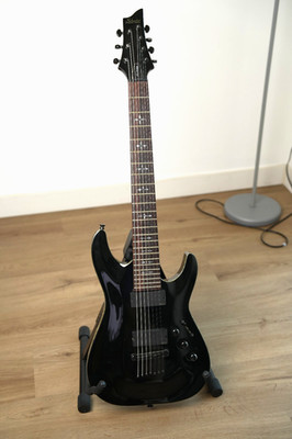Schecter Diamond Series Hellraiser 7-String Guitar - Gloss Black - 2007