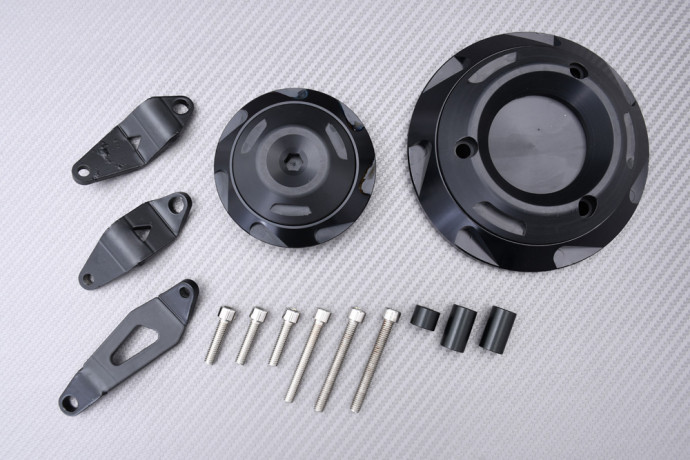 Protection carter moteur noir de Kawasaki Z400 pour le duo urbain