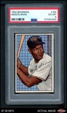 1952 Bowman #162 Monte Irvin Giants HOF PSA 6 - EX/MT