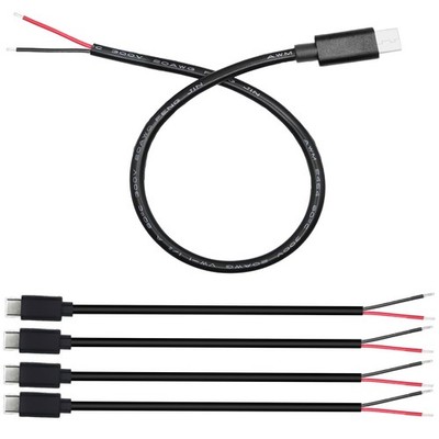 AmiCera 5 Stück 50cm USB C Pigtail Kabel, 2A C auf 2 Pin C 50cm - 5 Stück