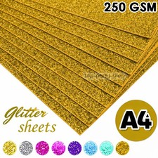 A4 Glitter Card Coloured Premium Quality Low Non Shed 250gsm Crafts Mixed  SHEET