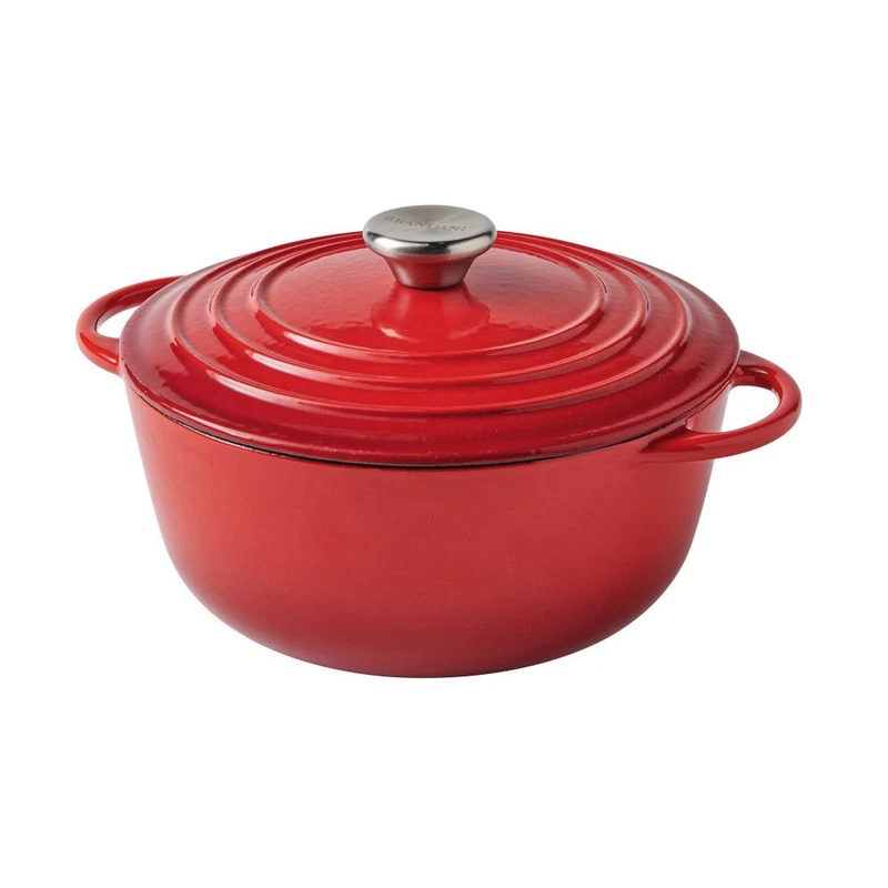 Pentola Casseruola Cocotte in Ghisa INDUZIONE 22 cm BRANDANI e Coperchio 3 Litri, fotografia 7 di 8