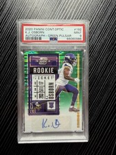 2020 Contenders Optic K.J. Osborn RC Green Pulsar Auto Rookie Ticket #/27 PSA 9