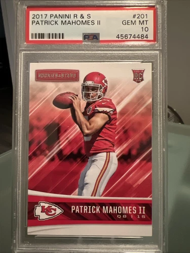 2017 Panini Rookies & Stars #201 PATRICK MAHOMES Rookie Card RC PSA 10 GEM MT