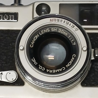 キャノン Canon demi EE17 30mm F1.7 完動品 #303c Canon Demi EE17 Compact Film Camera 30mm F1.7 Lens 1966 W/ Case