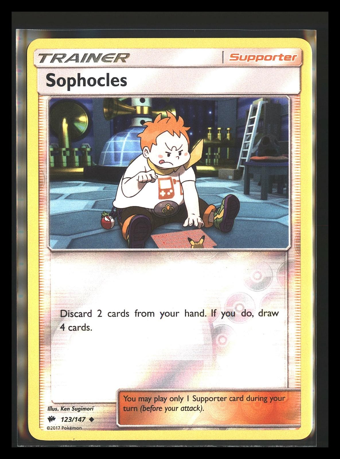 Pokemon Sophocles Burning Shadows 123/147 Reverse Holo NM