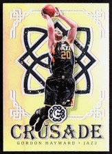 2016-17 Panini Excalibur GORDON HAYWARD Silver Prizm Crusade Card #23 Jazz