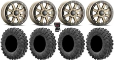 ITP Inertia Bdlk 14" Wheels Br +40mm 32" MotoRavage Tires RZR Turbo S / RS1