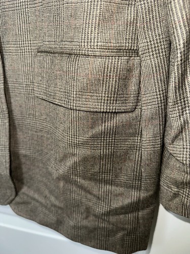 Lauren By Ralph Lauren Wool Tan/Brown Plaid Blazer Jacket Women's 14 Green Label - Picture 3 of 13