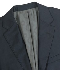 Men's 38 R Bespoke Vitale Barberis Canonico Navy Blue Striped Blazer Sport Coat