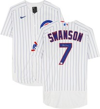 Dansby Swanson Chicago Cubs Signed White Nike Authentic Jersey