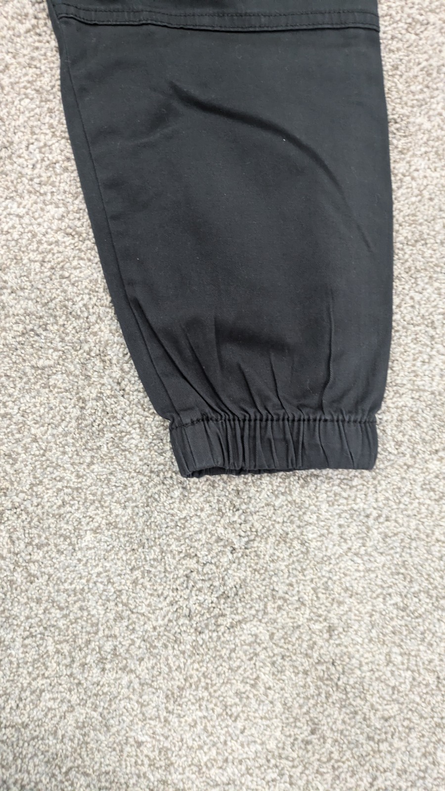 NWT Jack & Jones Paul Flake Cargo Pants 34"X30" Black Casual Elastic Ankle image 5