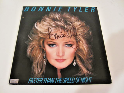 #ad #ad BONNIE TYLER 1983 quot;FASTER THAN THE SPEED OF NIGHTquot; SIGNED VINYL LP AUTHENTICATED $179.99