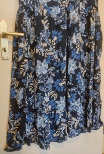 Maxikleid, Gr. 52/54, Gina Benotti, Blau -Mehrfarbig, Eco-Vero-Lenzing-Viscose - Bild 6 von 16