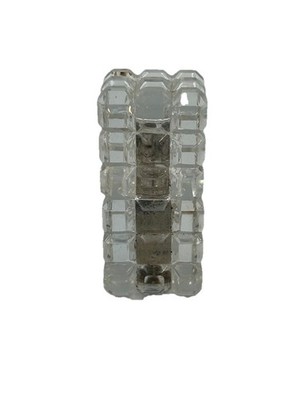 Vintage Cut Glass Cube Lighter Clear Czechoslovakia Untested LRICE Used Untested