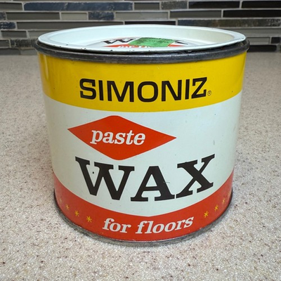 #ad Vintage Simoniz Paste Floor Wax Tin Used 14.7oz Advertising Prop Chicago IL $24.99