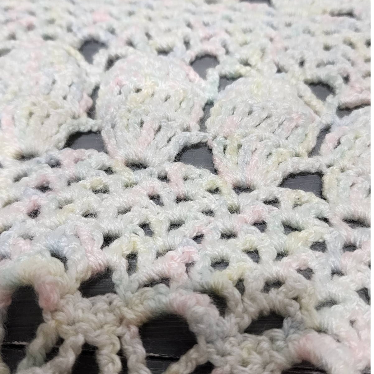 Crochet Baby Blanket Throw Beautiful Hand Made Super Soft