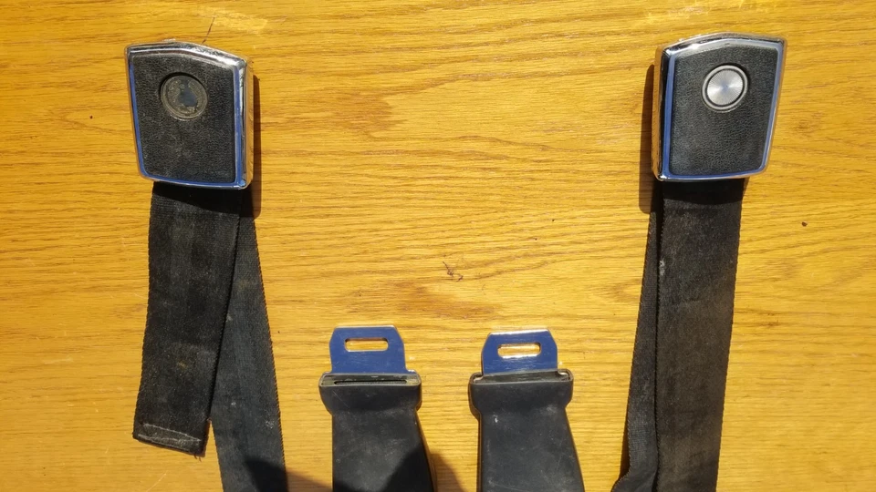 Cinturones de seguridad con canastilla retractores 1968-70 Ford Ranchero 68 69 1969 Mustang Fairlane Foto 2 de 4