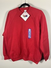 Vintage 90s NOS Fruit of the Loom Crewneck Blank Sweatshirt Large Red I 