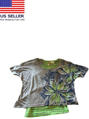 Live To Be Spoiled Girls 2 In 1 Blouse Floral Multicolor Size Small new
