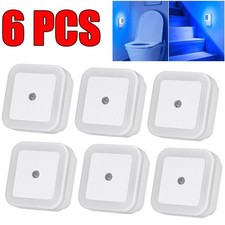 6Pcs Plug-in LED Night Lights Lamp Dusk to Dawn Sensor Hallway Kitchen Bathroom
