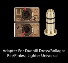 Original Alfred Dunhill Rollagas Lighter Solid Brass Butane Refill Fill Adapter 