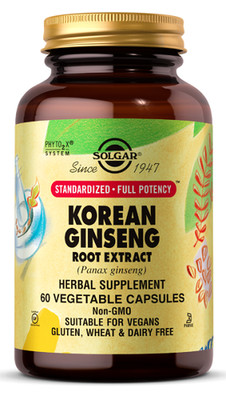SFP Koreanischer Ginsengwurzel-Extrakt 60 pflanzliche Kapseln Solgar