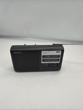 Sony ICF-38 Portable AM/FM 2 Band Radio TESTED WORKS AC CABLE or Battery