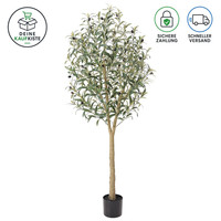 KüNstlicher Olivenbaum 150Cm Kunstpflanze Im Topf Dekoration Wohnzimmer Garten