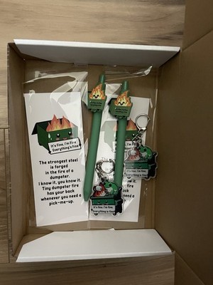 Dumpster Fire Gift Set for 2   a fun, sarcastic novelty  gift set for 2. Frogs